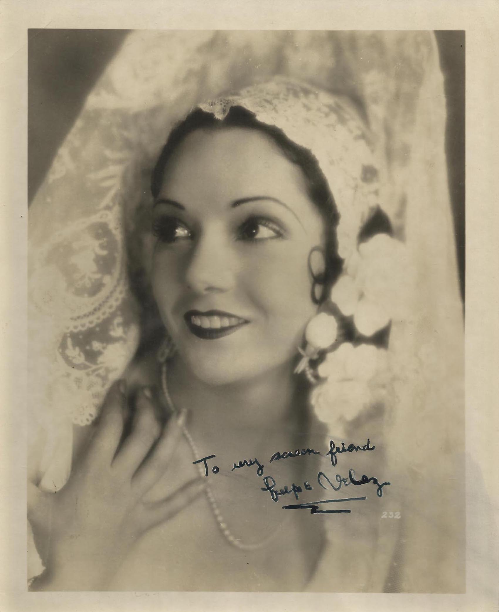 Lupe Velez Original Vintage Photo Portrait 1920s Printed Signature