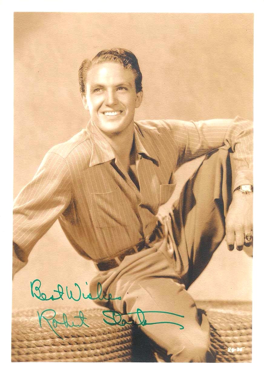 Robert Stack Original Signature on Photog Youthfull