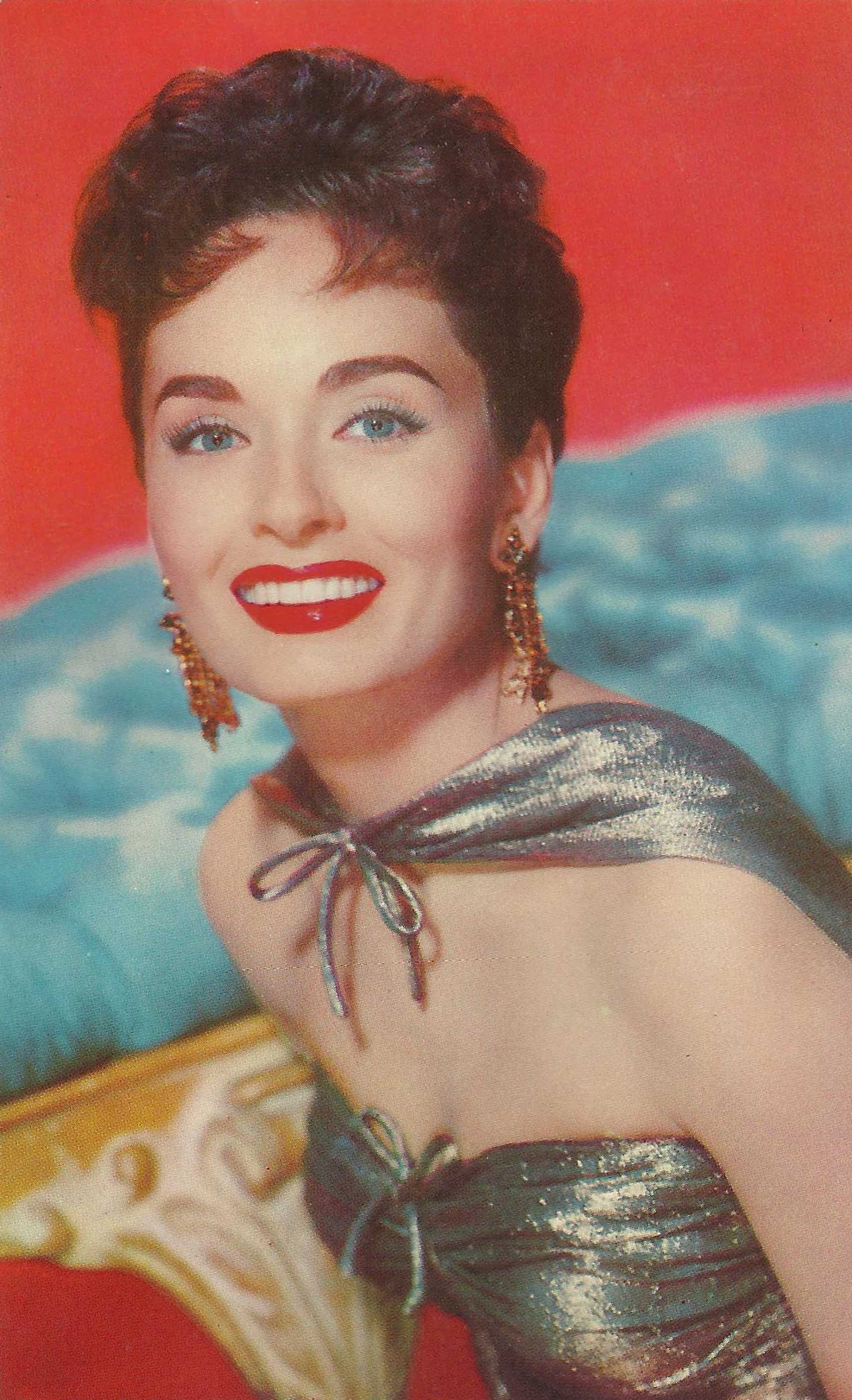 ANN BLYTH - Original Vintage COLOR POSTCARD 1950's PORTRAIT | eBay