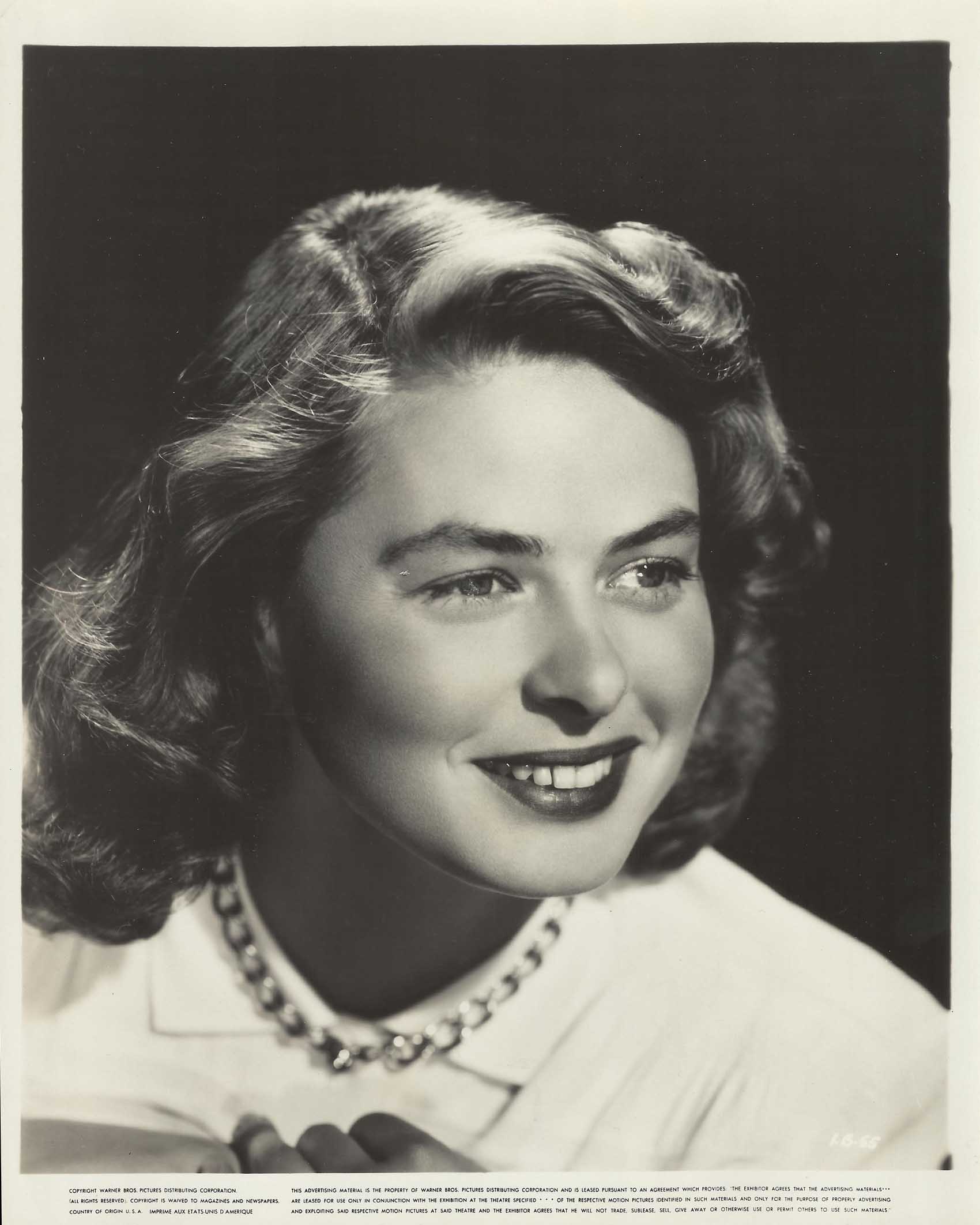 INGRID BERGMAN Original Vintage WARNER BROS. Photograph 1940's PORTRAIT ...