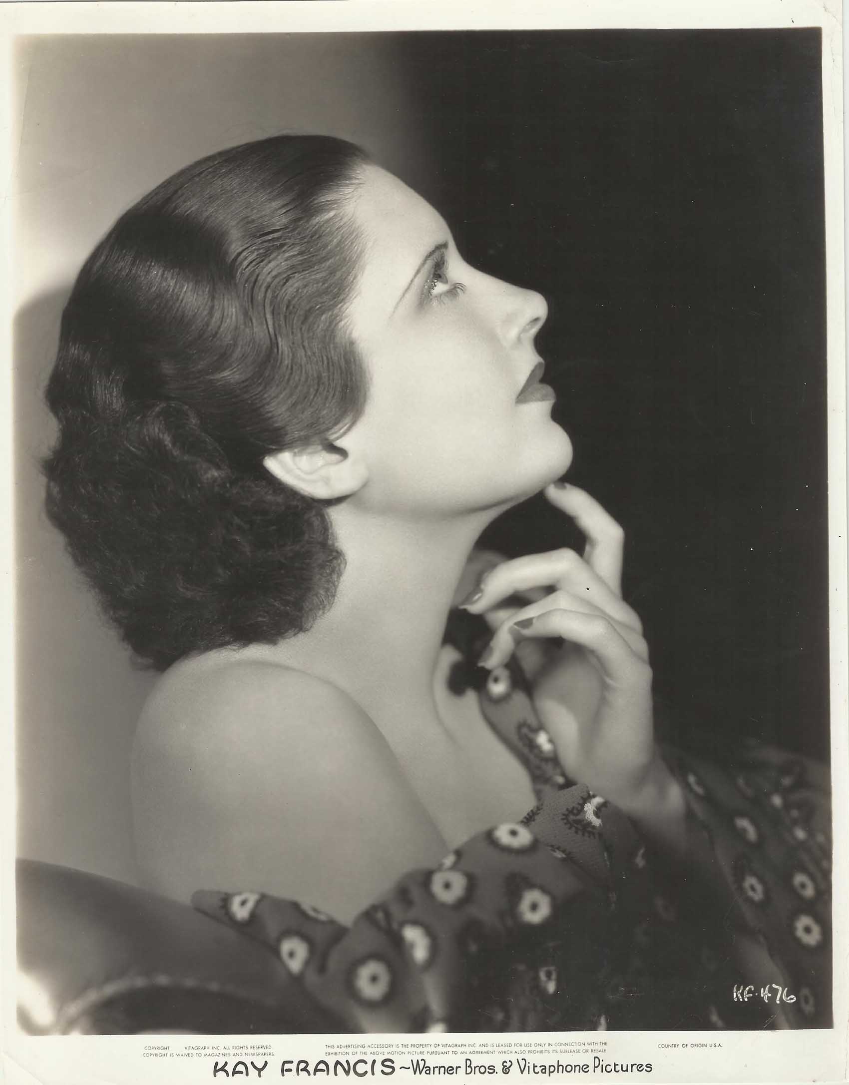 KAY FRANCIS Original Vintage WARNER BROS Photograph 1940's PORTRAIT | eBay